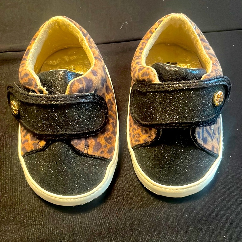 Michael kors size 4 infant girl leopard print shoes